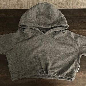 Grey crop gymshark hoodie